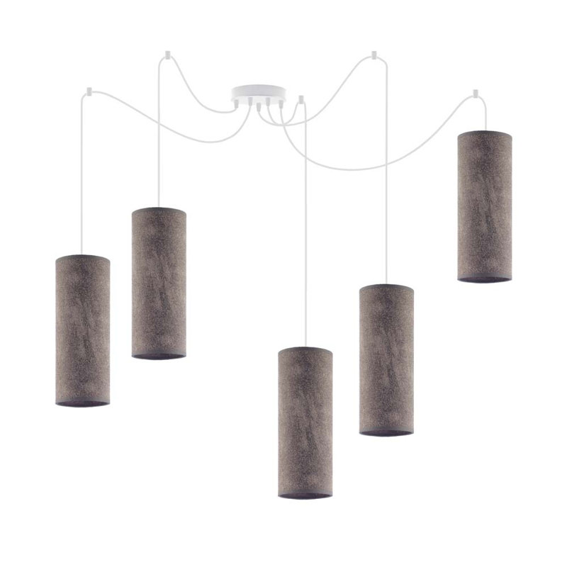 Carsten 5 - Light Cluster Pendant, White, Grey