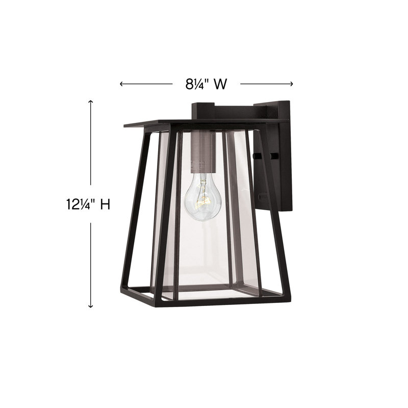Walker 1-Light Outdoor Wall Lantern, 12.3" H x 8.3" W x 9.3" D