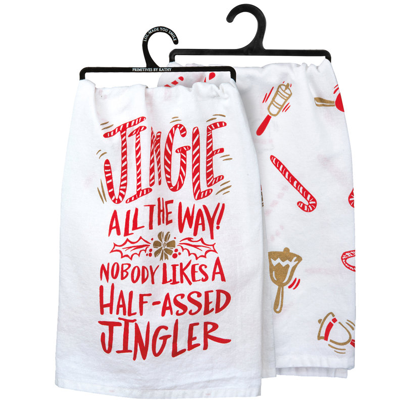  Serviette de cuisine Jingle All The Way - 28 po x 28 po