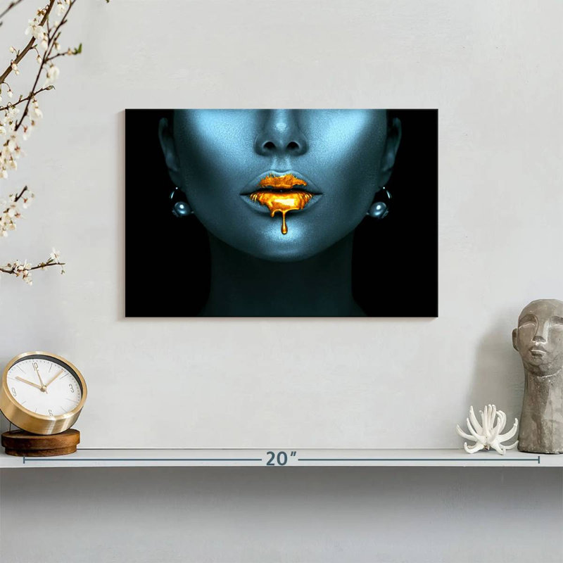 Shuttleworth Liquid Gold Lips, 8" H x 12" W