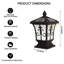 Lampadaire solaire et câblé, noir, 4 couleurs DEL, télécommande étanche IP65-335192377-335192379