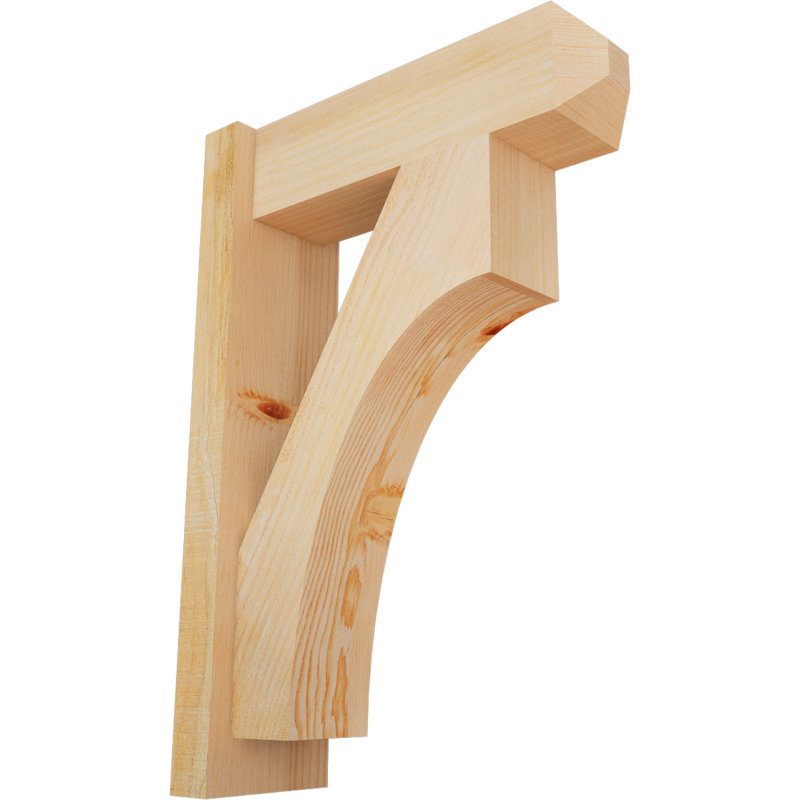 Persienne en bois rustique Westlake Craftsman, Sapin Douglas de 6 po (sciage brut), P 18 po x H 26 po