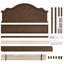 Lit en bois massif de style Mid-Century moderne avec tête de lit à motif de chevrons-1325315573-1340930877