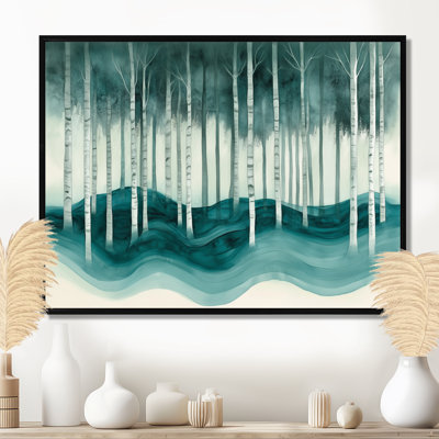 Forêt de bouleaux, art mural, épinette, bois mystiques