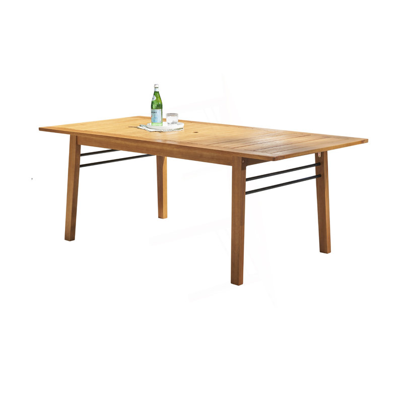 Patio Dining Table With Slatted Top