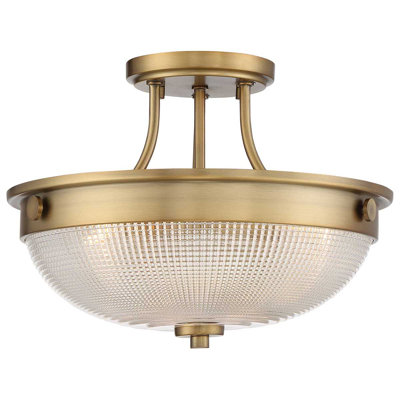 Baderbräu Glass Semi Flush Mount
