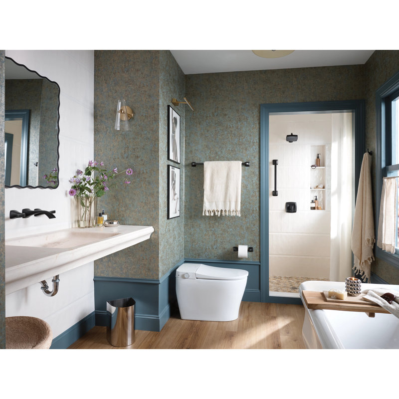 Barre d'appui de salle de bain Moen Voss, H 3,13 po x L 21,13 po, Noir mat
