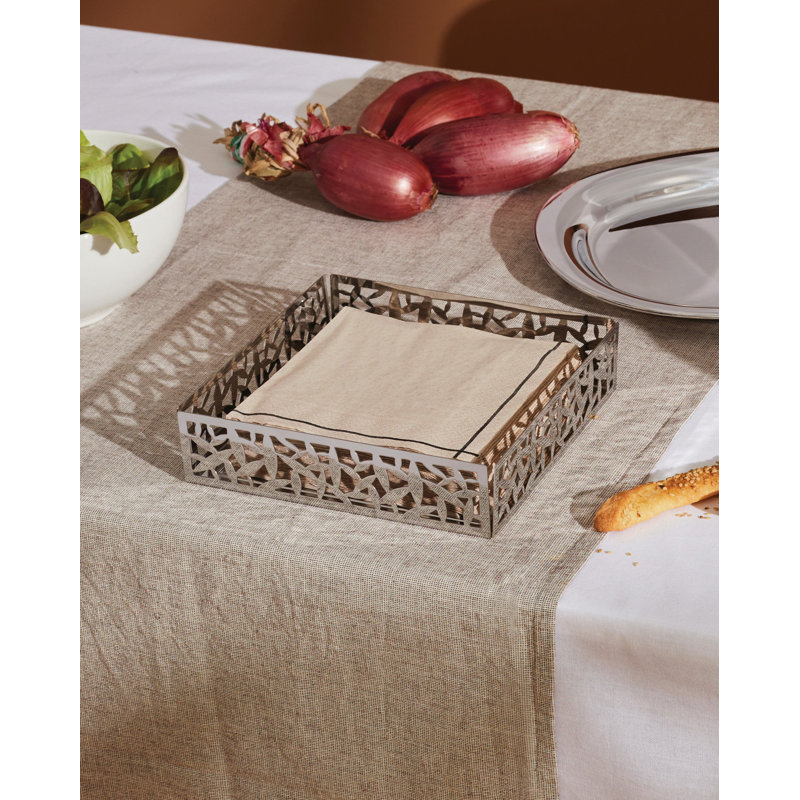 Cactus Design Stainless Steel Flat Napkin Holder