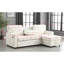 Canapé-lit modulaire 3 de style victorien beige en L