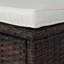 Ensemble de conversation 11 pièces en osier de patio, ensemble modulaire de patio avec 3 boîtes de rangement