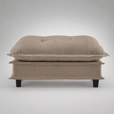 Canapé modulable Ottoman Chenille couleur café pâle, personnalisable et confortable pour tout espace de vie