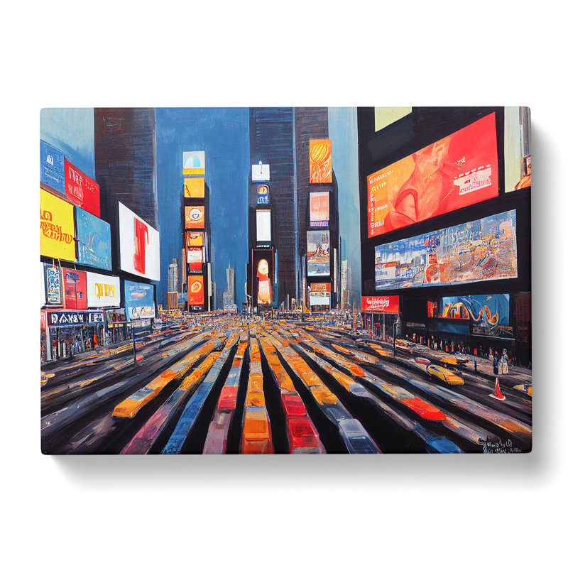 XXX-H1022-WF-6413X New York City Times Square Vol.4 - Wrapped Canvas Print, 35cm H x 50cm W x 3cm D