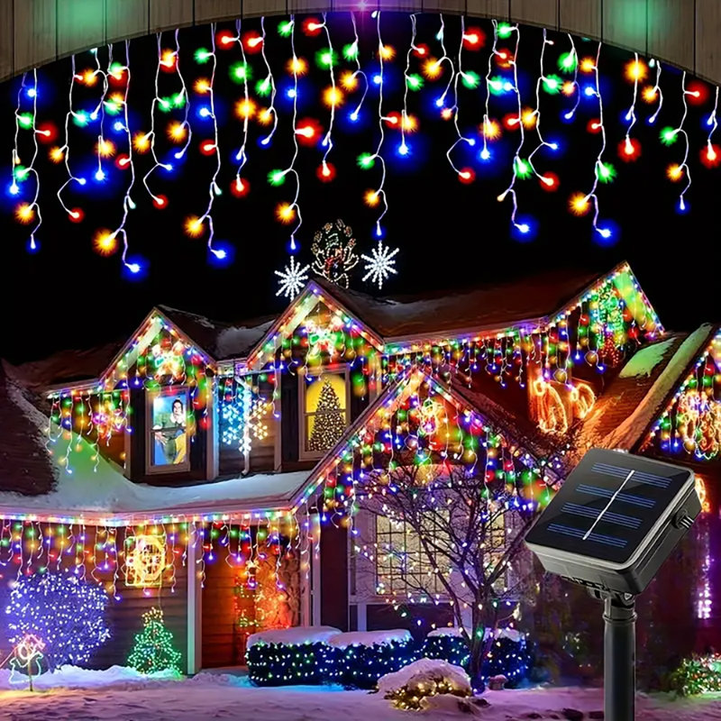 LED Solar Powered Cord String Light, 800 Lamps - 20 Metre Long
