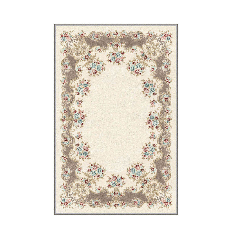 Luxurious Woven Area Rug, 5.9 x 9.2 ft, 100% Polyester, Antibacterial | Non-Slip PVC Felt Dot Underside, 0.3 in Pile Height | Machine Washable, 3D Digital Print, Perfect for Living Room & Bedroom Décor