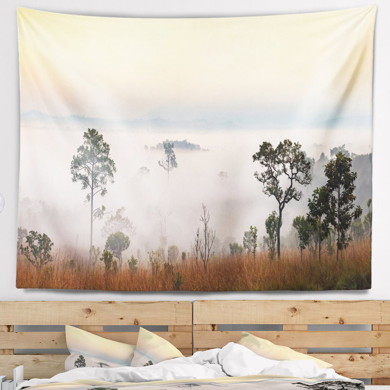 Tapisserie panorama landscape misty, H 50 po x l 60 po