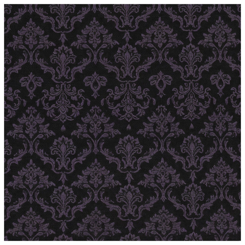 Couvre-lit matelassé à motif damassé mauve, Grand lit