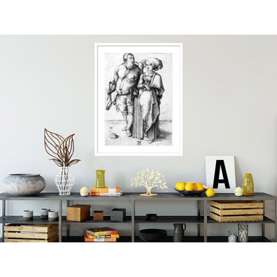 The Cook and his Wife (b/w photo) by Albrecht Dürer -Framed Giclee Print