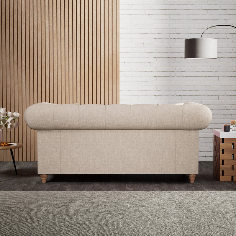 Ellrich 2 Seater Sofa, Oyster, Washed Oak