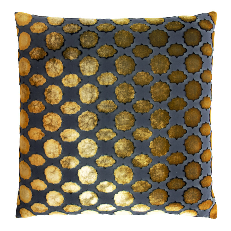 Square Velvet Pillow Cover & Insert, 18" x 18", Copper Ivy