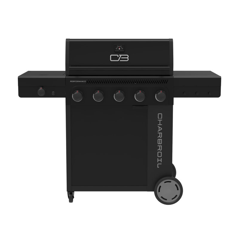 Armoire pour barbecue au gaz à 5 brûleurs avec brûleur latéral Charbroil Performance Series, Noir, noir, noir, noir