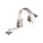 Waterfall Bathtub Faucet With Sprayer, 3-Hole Roman Tub Filler With Hand Shower Deck Mount Waterfall Tub Spout Set