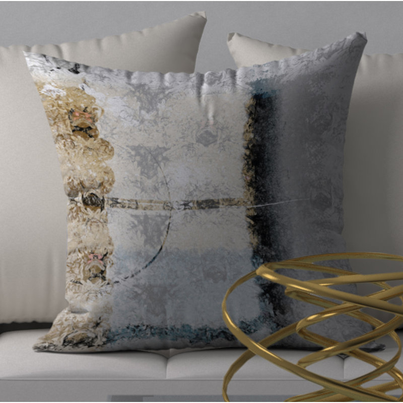 Abstract Reversible Throw Pillow, 18" x 18"