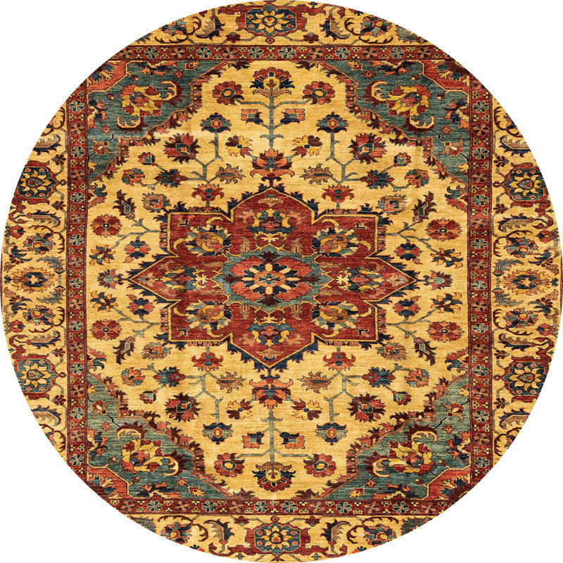 Tapis abstrait moderne 3550, Rond 5 pi