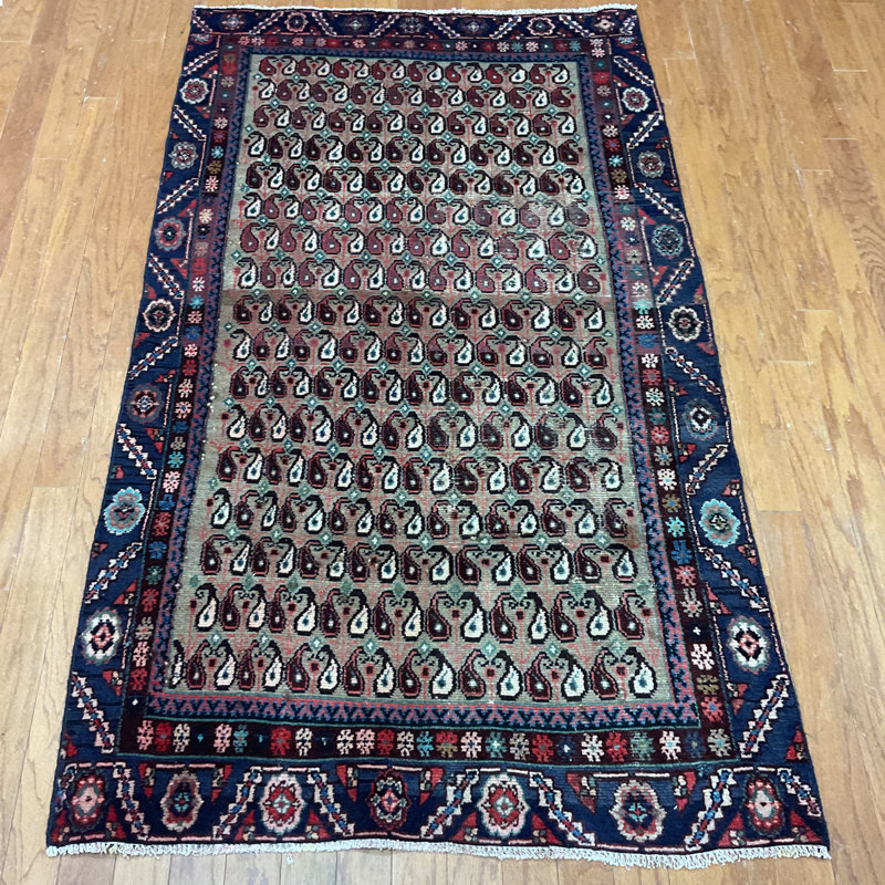 Tapis antique en laine fabriqué à la main Hamadan