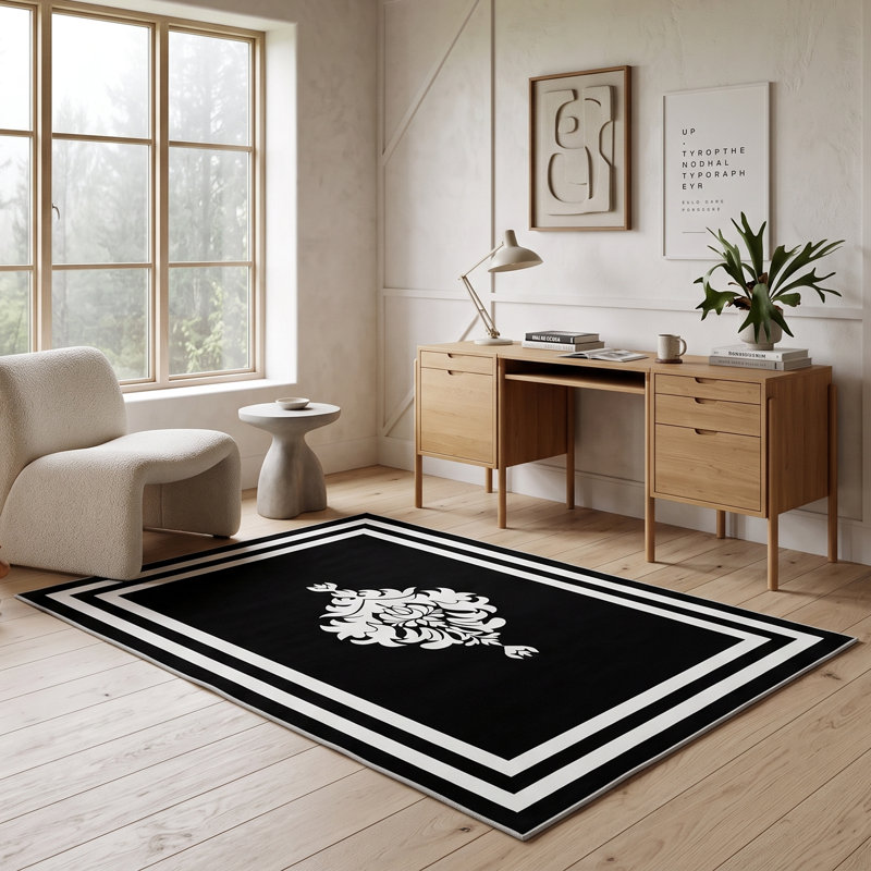 Tapis noir / ivoire Onyx
