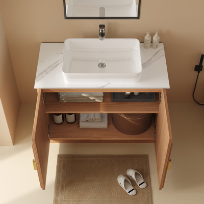 Meuble-lavabo de salle de bain sur pied 36 po x l 18 po x H 27,5 po