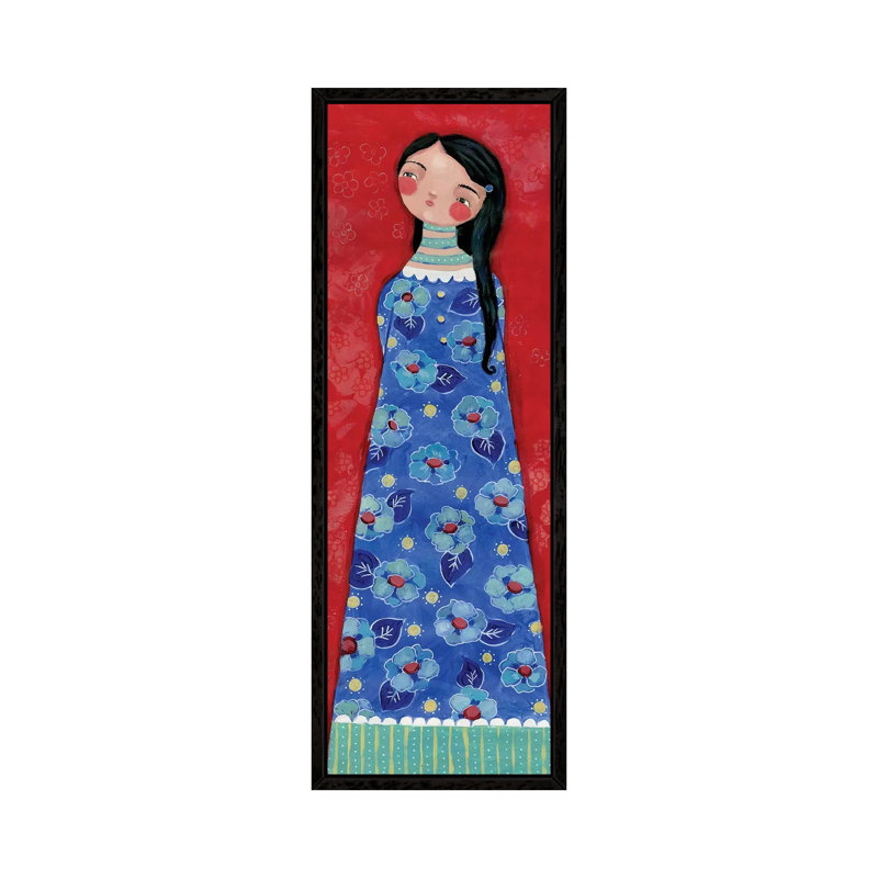 Whimsical Life by Teresa Kogut - Panoramic Print on Canvas, Black Floater Framed, 121.92cm H x 40.64cm W x 3.81cm D