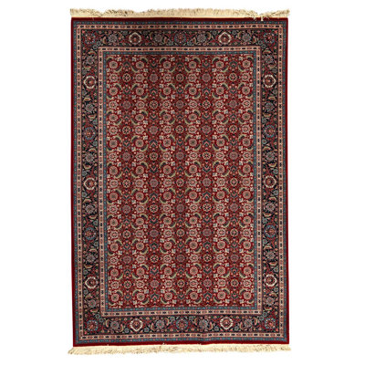 Wool Oriental Area Rug in Navy