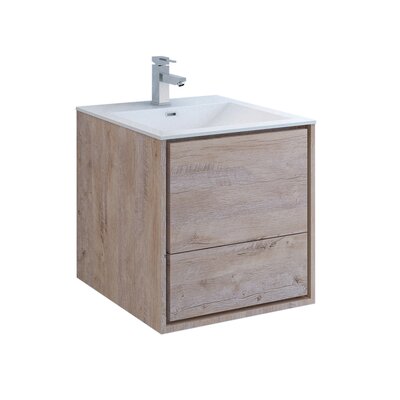 Fresca 24"" Wall-Mounted Single Sink Bathroom Vanity Set -  FCB9224RNW-I