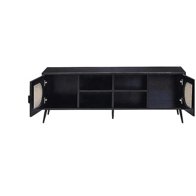 Meuble télé noir avec pieds en métal