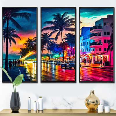 Edolie Miami Beach Holidays 3 Architecture - 3 pièces sur toile
