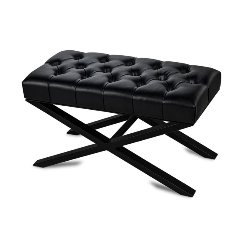 Freddia Faux Leather Upholstered Bench, H40 x W100 x D30cm