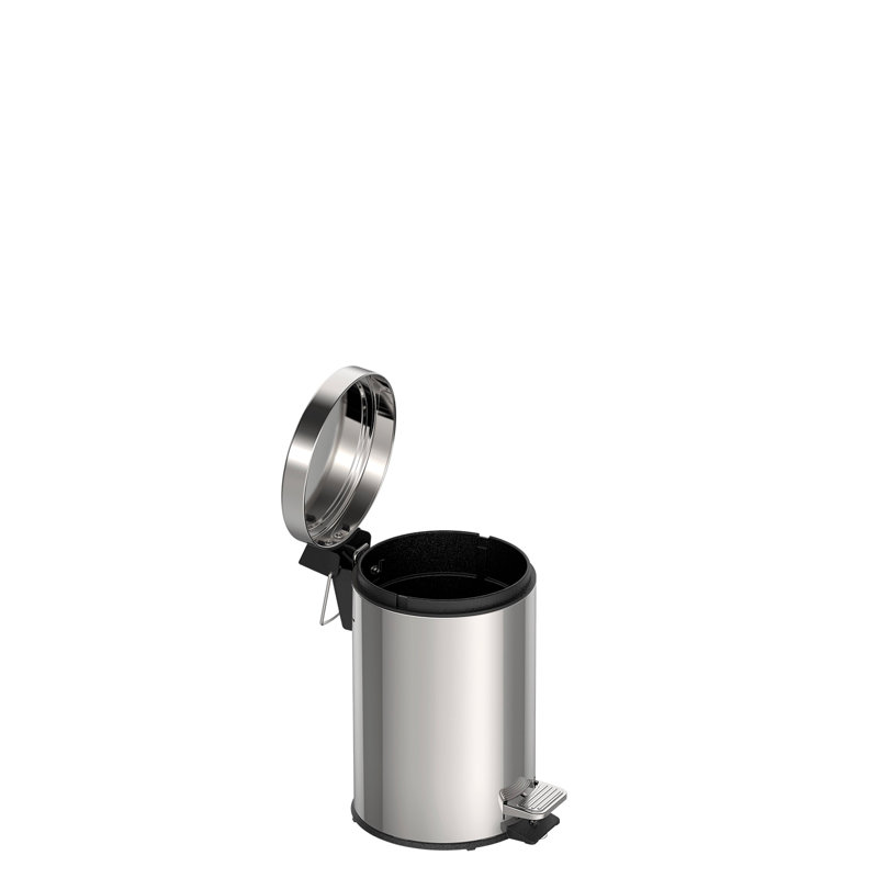Stainless Steel Step On Kitchen Trash Can, 3L