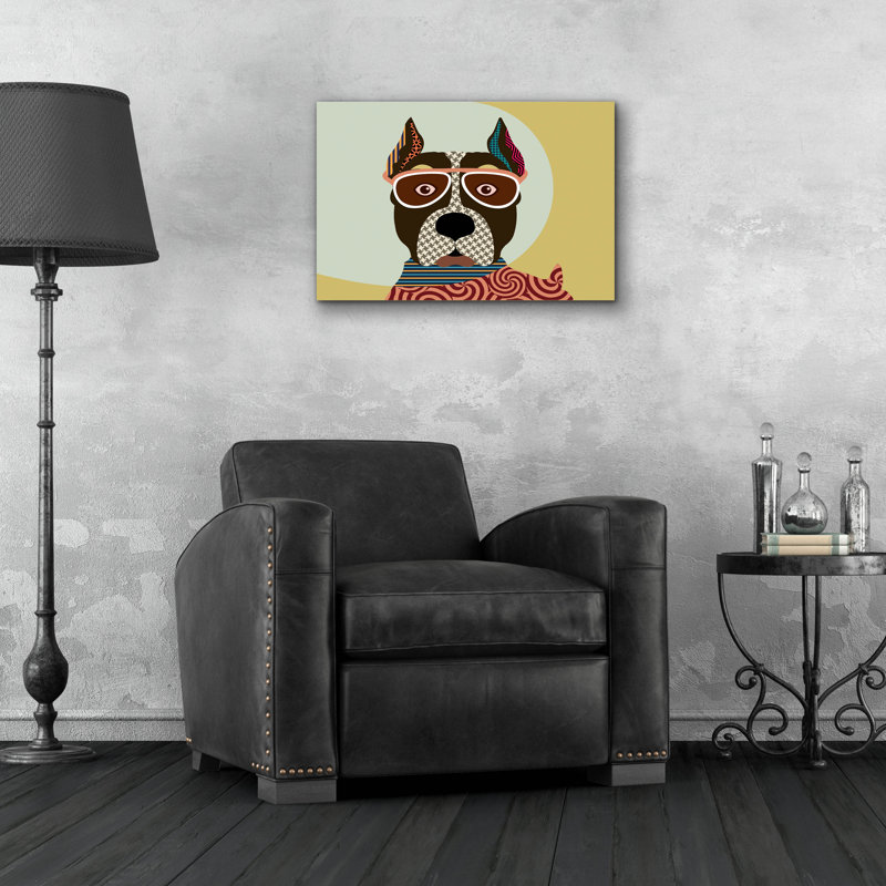 «American Staffordshire Terrier» par Lanre Adefioyue, H 16 po x l 24 po