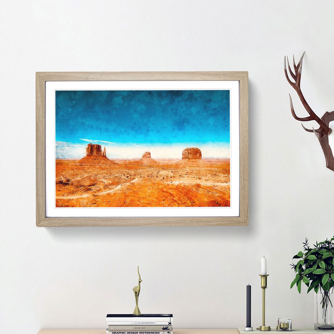 Monument Valley in Tribal Park - Picture Frame Painting Print