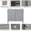 36" Freestanding Single Bathroom Vanity With Ceramic Top, Assembly Required-1686596338