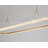 1-light gold iron frame dimmable LED chandelier with white acrylic diffuser.