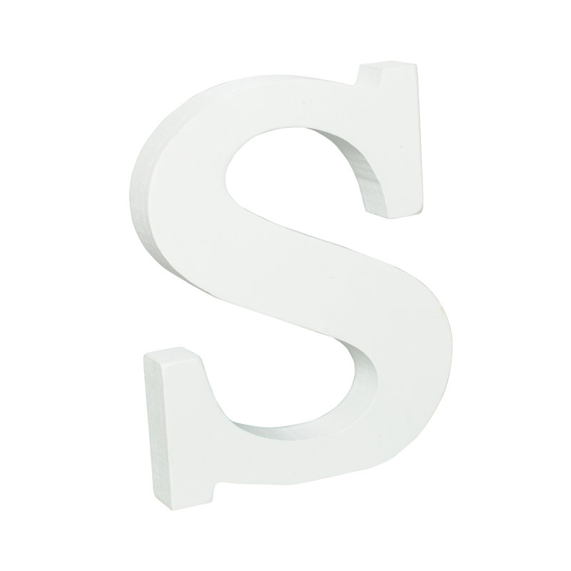 Bloc de lettres en bois, S