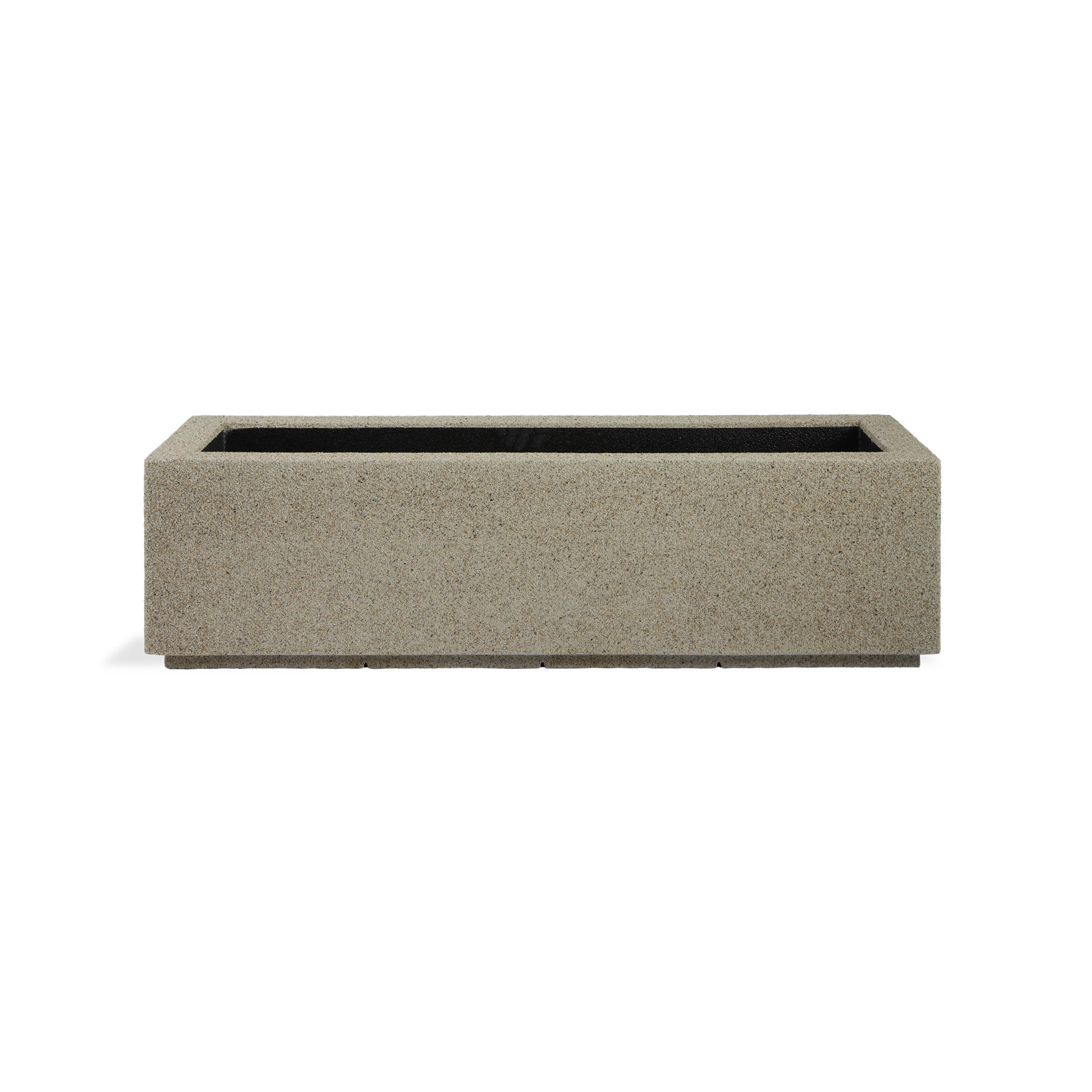 Gita Planter Box, 12" H x 46" W x 17" D, Sandstone Granite