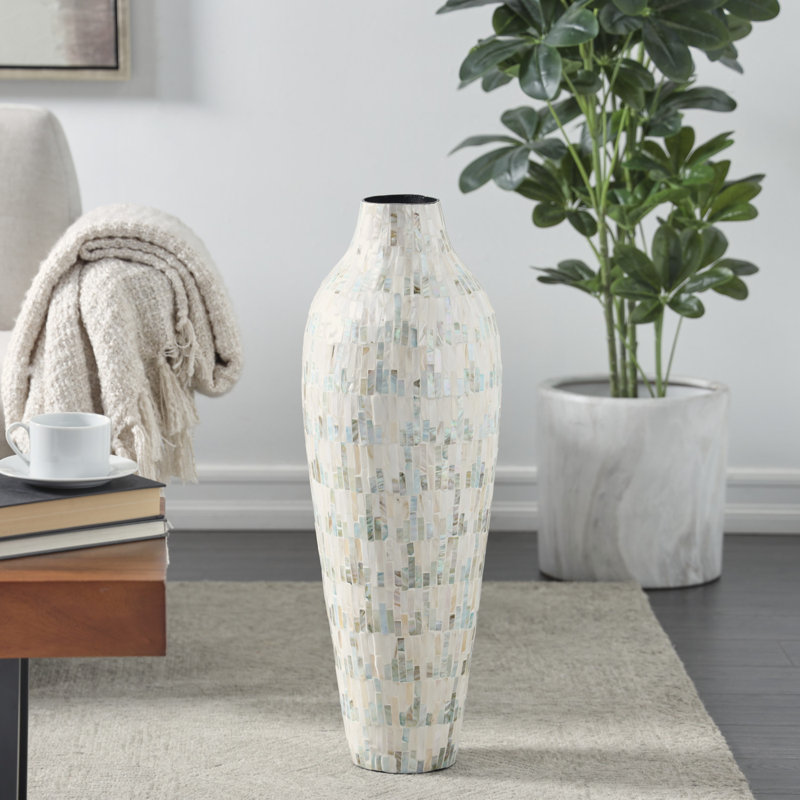Basnett Handcrafted Mother of Pearl Table Vase