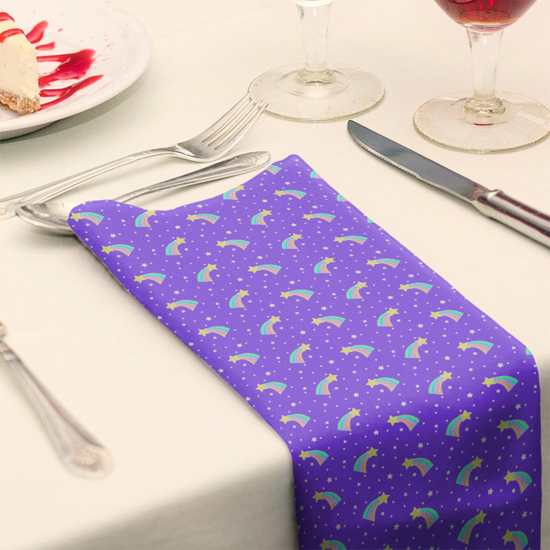 Serviette de coton à motif filante stars, Mauve, H 0,1 po x l 22 po x P 22 po, Sergé de coton