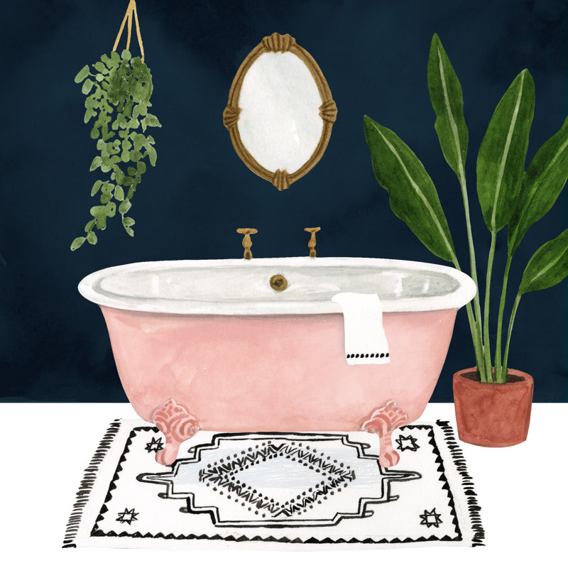 Boho Bath II by Victoria Borges - Wrapped Canvas Painting, 91cm H x 91cm W