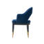 Fauteuil Carrington en velours bleu nuit