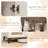  6-tier Shoe Cabinet With Drawer 6 Removable Shelves Ventilation Openings Metal Legs