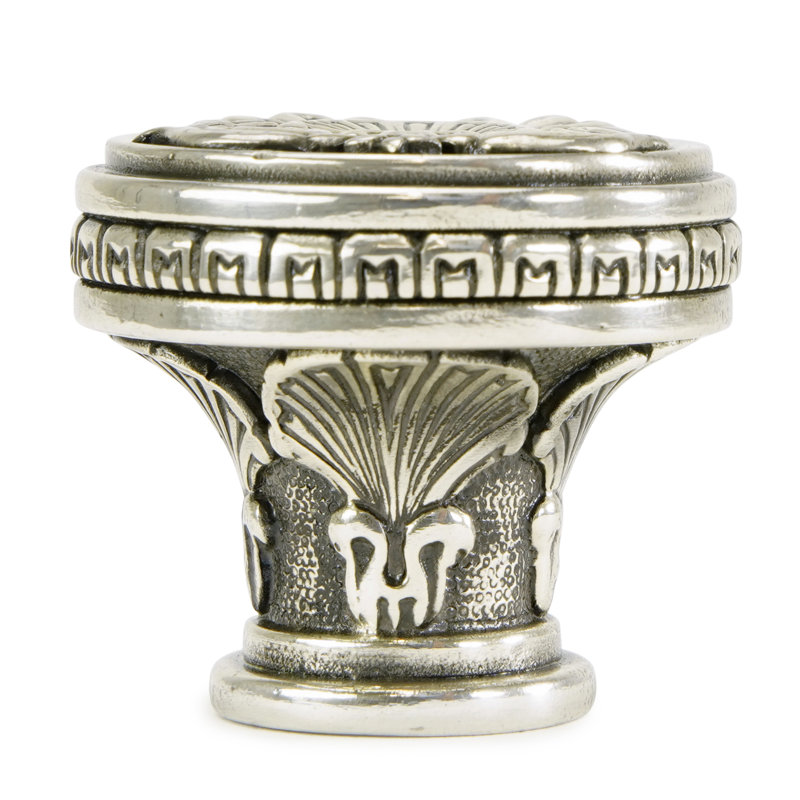 HAMILTON KNOB; BURNISHED FINISH, Silver