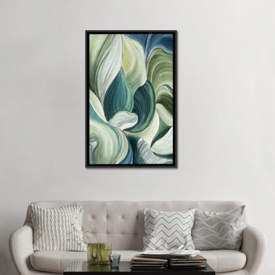 Vagues de feuilles - reproduction d'art murale - toile encadrée